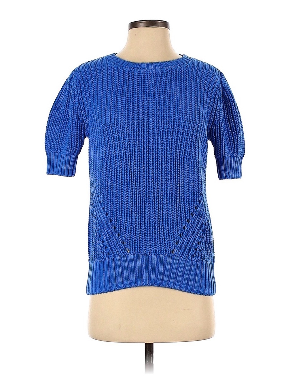 LASCANA Bright Blue Short Sleeve Knit Pullover Sweater Women’s Size 4-6